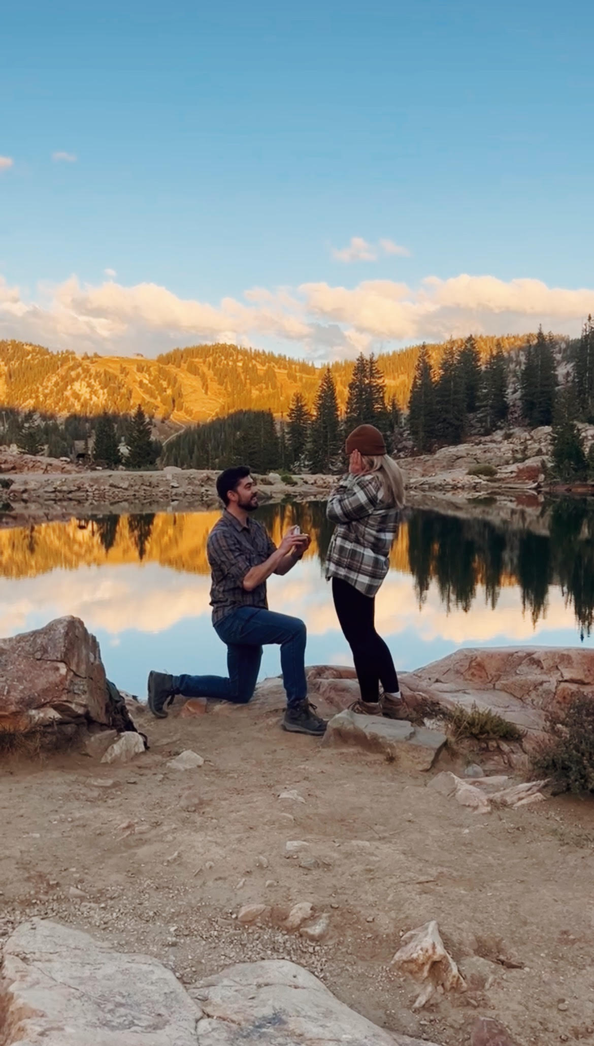 Granger proposing at Cecret Lake